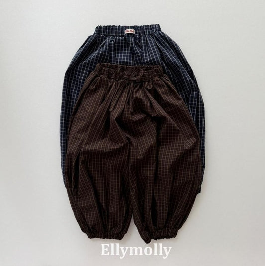 Autumn Grid Balloon Pants [Ellymolly]（2026AW） 2
