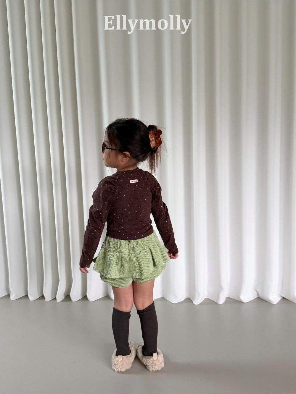 Gisele Dot Shirred Tee [Ellymolly]（2026AW） 11