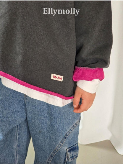 Rough Two-Tone Dye Sweatshirt [Ellymolly]（2026AW） 15