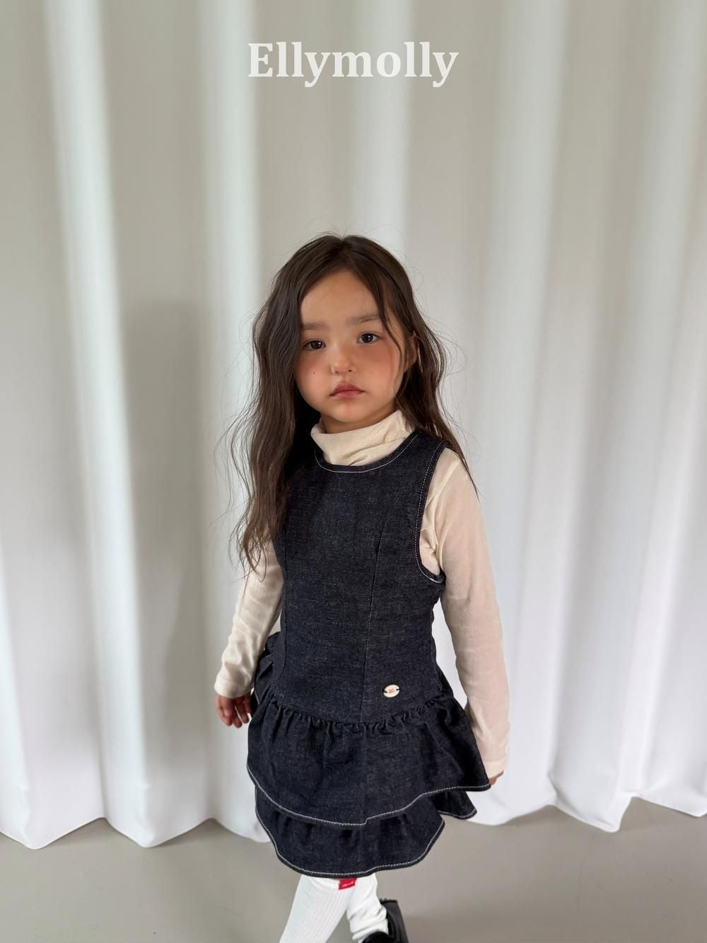 Velvet Mesh Mock Neck [Ellymolly]（2026AW） 2