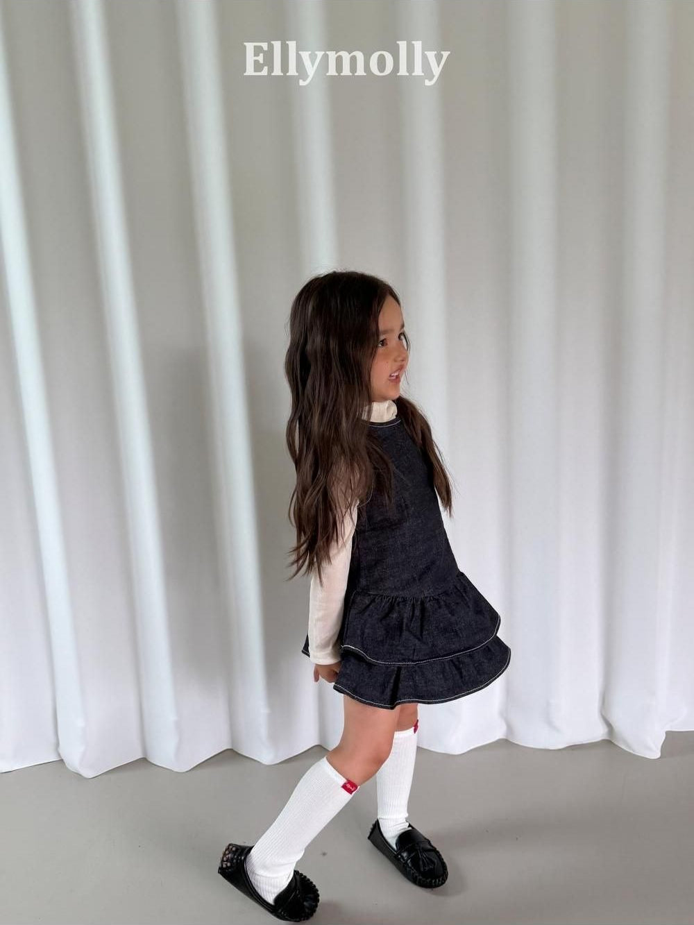 Velvet Mesh Mock Neck [Ellymolly]（2026AW） 5