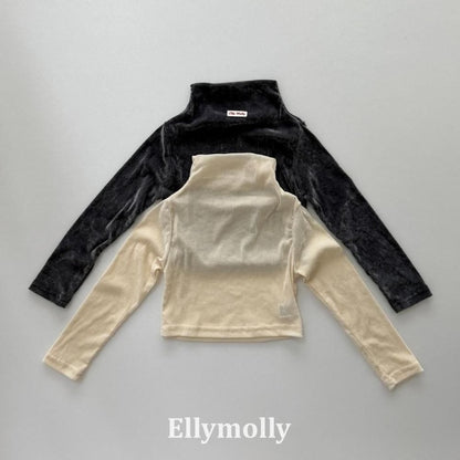 Velvet Mesh Mock Neck [Ellymolly]（2026AW） 1