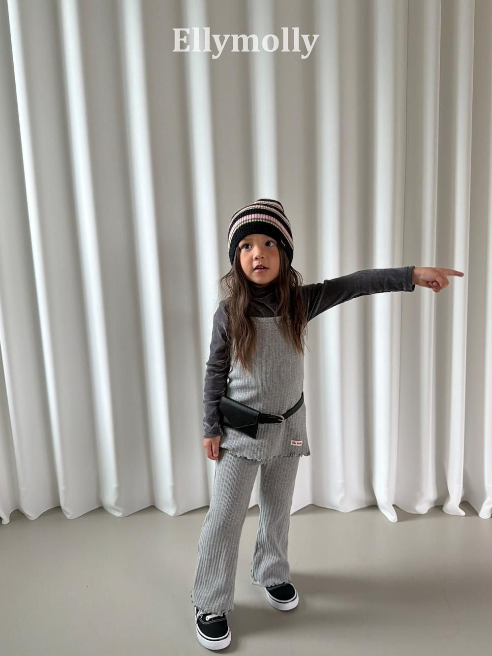 Big Ribbed Boot Cut Pants [Ellymolly]（2026AW） 2