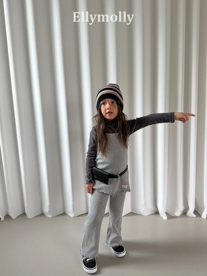 Big Ribbed Boot Cut Pants [Ellymolly]（2026AW） 2