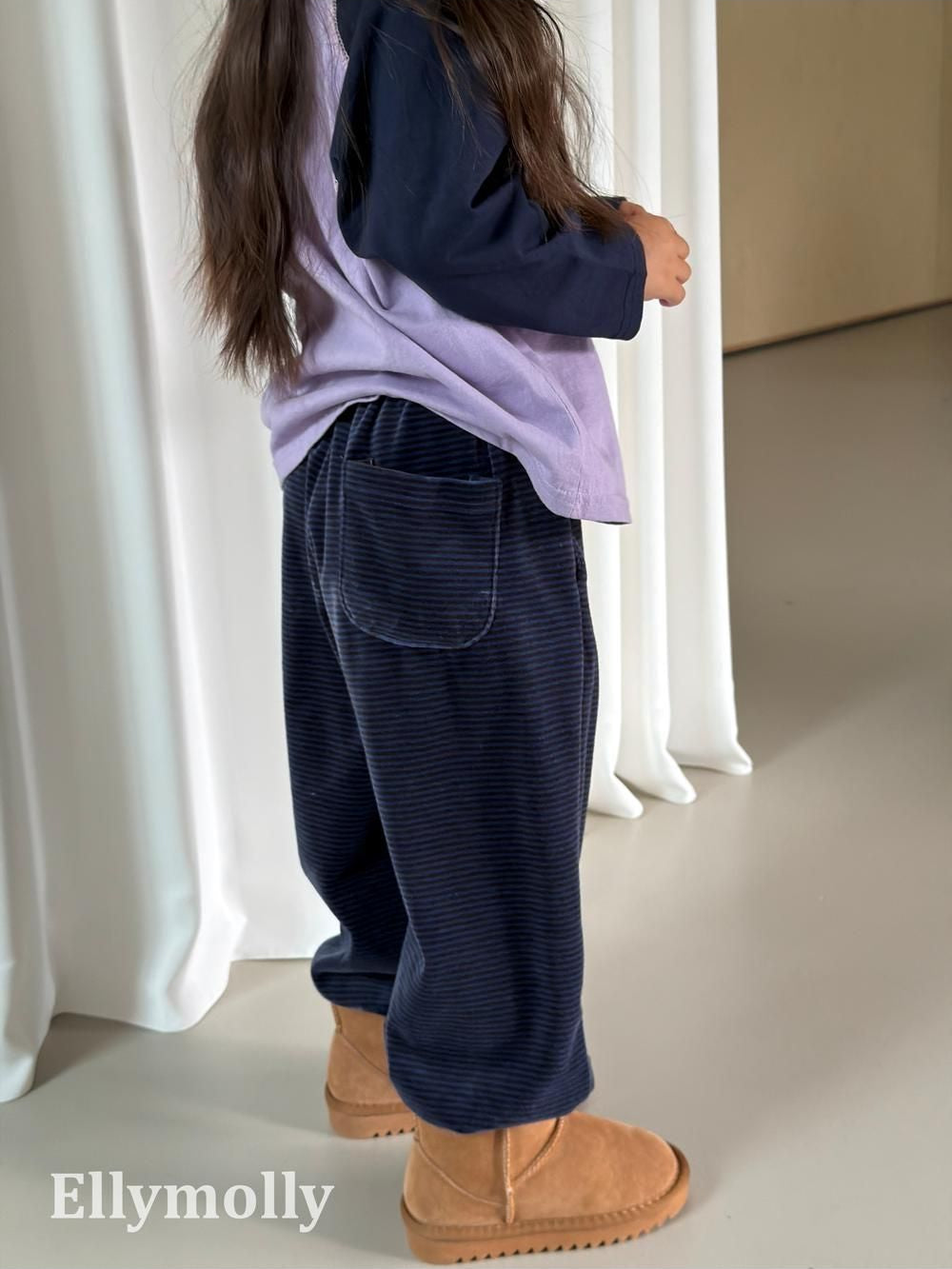 Velour Striped Jogger Pants [Ellymolly]（2026AW） 19