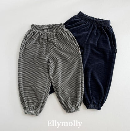 Velour Striped Jogger Pants [Ellymolly]（2026AW） 1