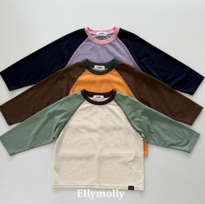 Color Block Raglan Tee [Ellymolly]（2026AW） 2