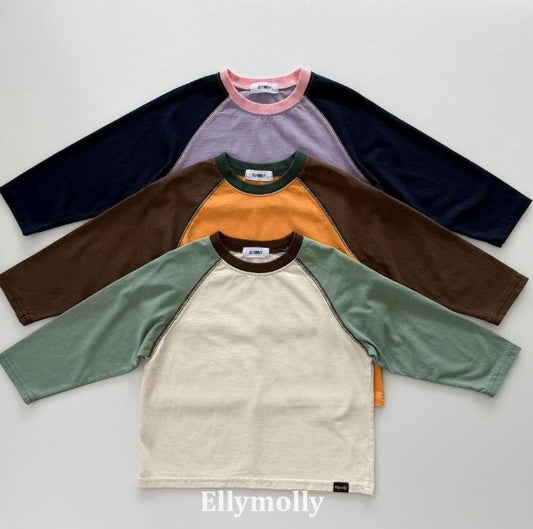 Color Block Raglan Tee [Ellymolly]（2026AW） 2