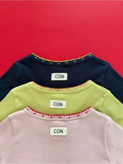 Intarsia Pincord Tee [con]（2026AW） 4