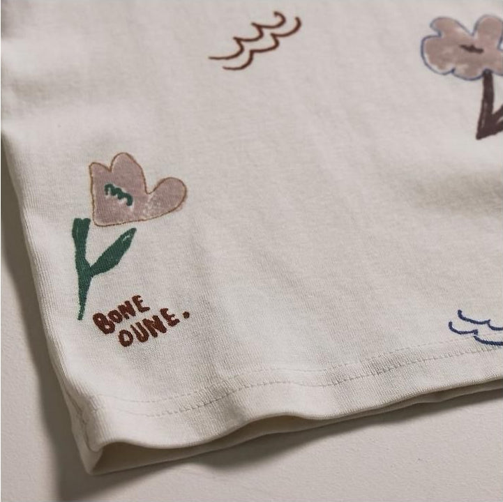 Cello Flower Fleece Tee [BONEOUNE]（2026AW） 6