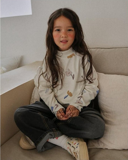 Cello Flower Fleece Tee [BONEOUNE]（2026AW） 9