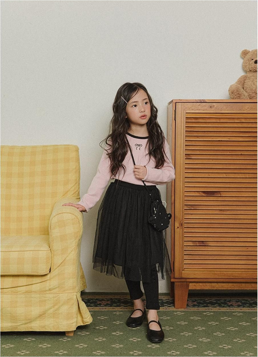Peach Color Block Ribbon Tee [WHITESKETCHBOOK]（2026AW） 5