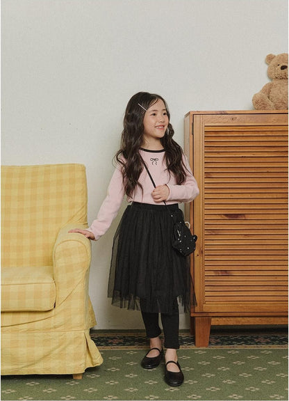 Peach Color Block Ribbon Tee [WHITESKETCHBOOK]（2026AW） 6