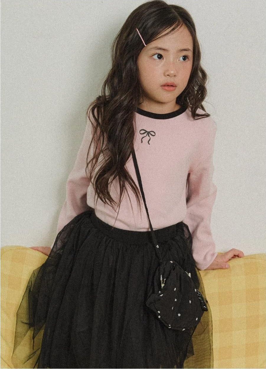 Peach Color Block Ribbon Tee [WHITESKETCHBOOK]（2026AW） 8