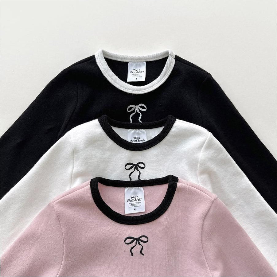 Peach Color Block Ribbon Tee [WHITESKETCHBOOK]（2026AW） 13