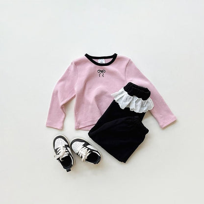 Peach Color Block Ribbon Tee [WHITESKETCHBOOK]（2026AW） 16