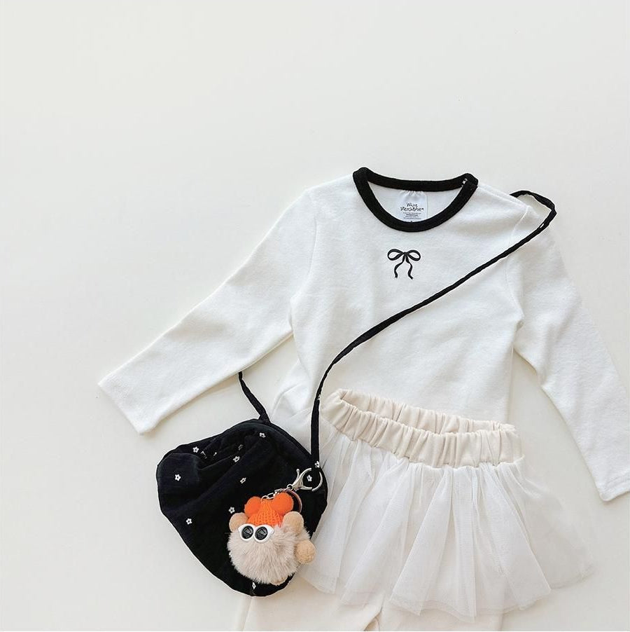 Peach Color Block Ribbon Tee [WHITESKETCHBOOK]（2026AW） 17