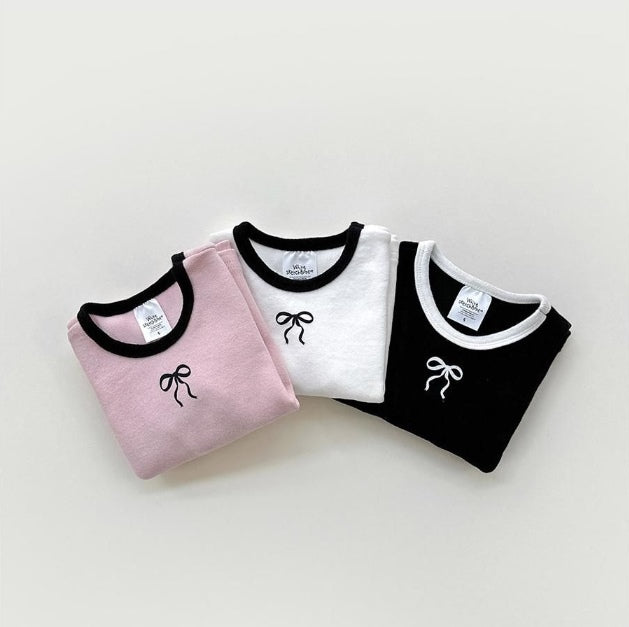 Peach Color Block Ribbon Tee [WHITESKETCHBOOK]（2026AW） 2
