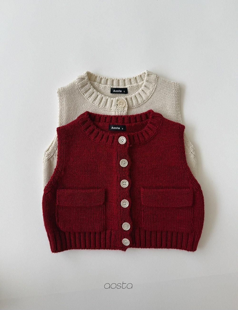 Knit Cookie Vest [Aosta]（2026AW） 2