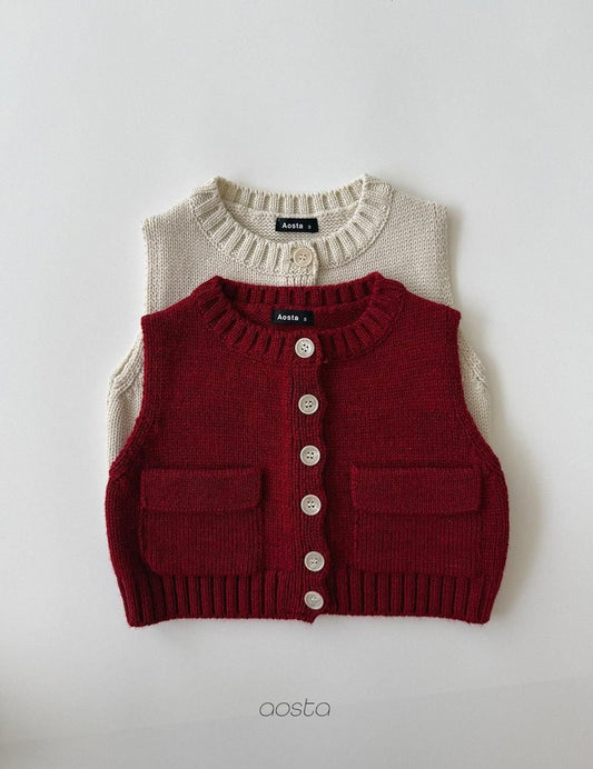 Knit Cookie Vest [Aosta]（2026AW） 2