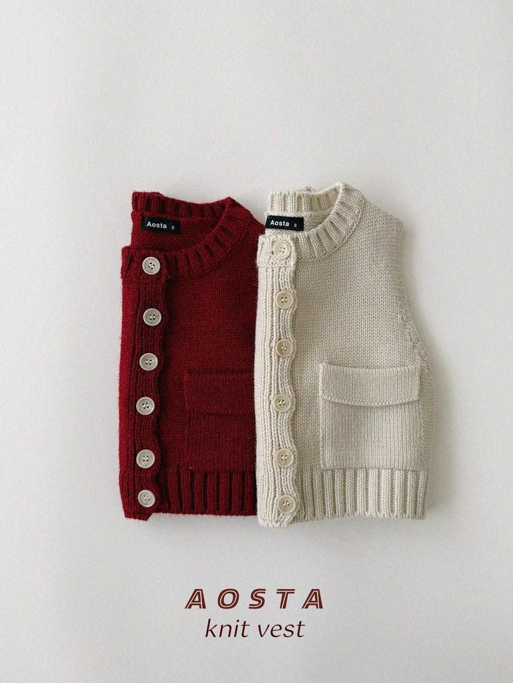 Knit Cookie Vest [Aosta]（2026AW） 4