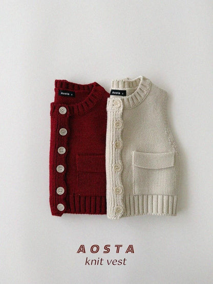 Knit Cookie Vest [Aosta]（2026AW） 4