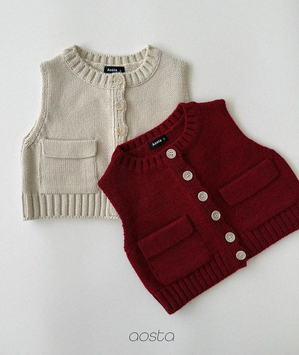 Knit Cookie Vest [Aosta]（2026AW） 5