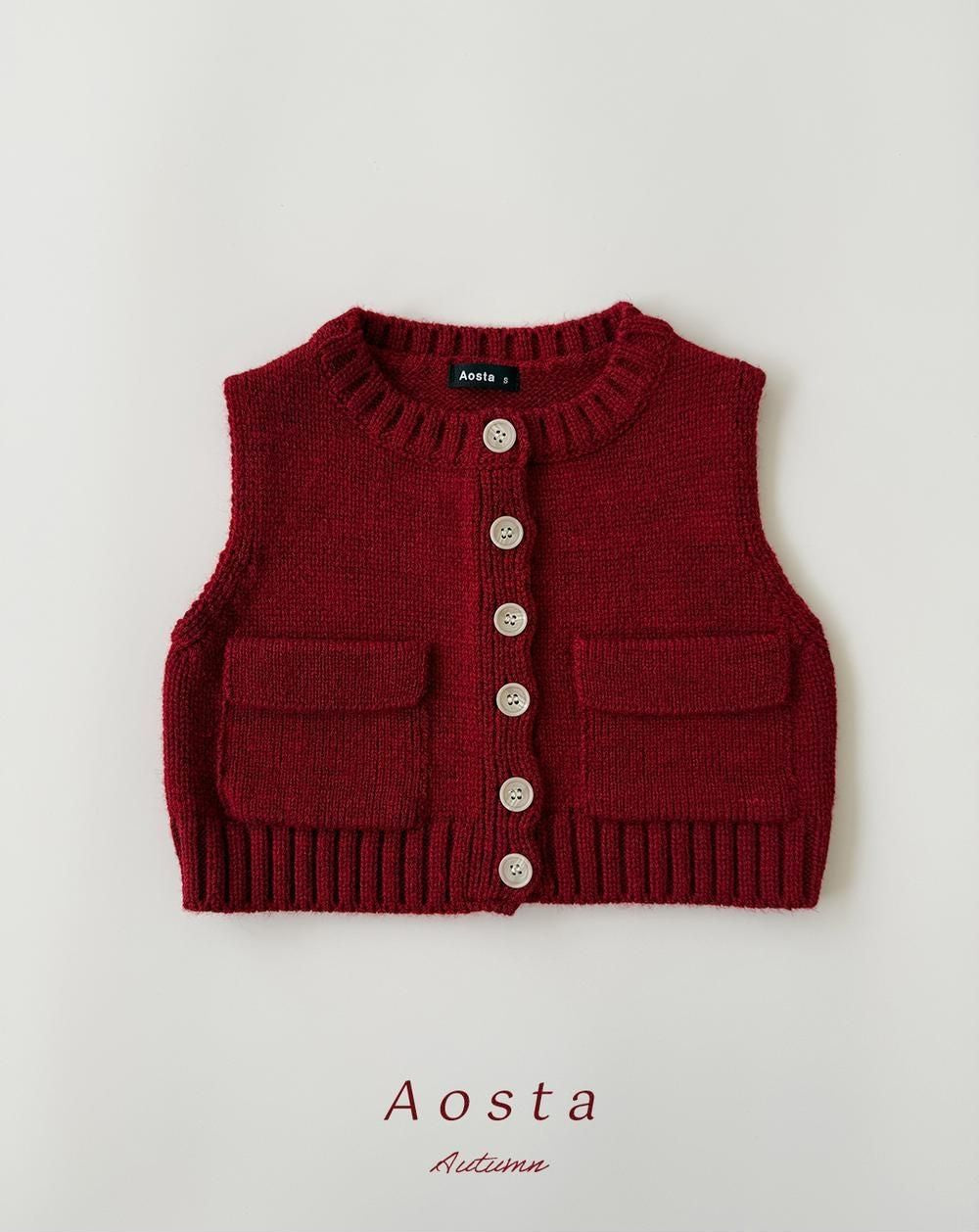 Knit Cookie Vest [Aosta]（2026AW） 8