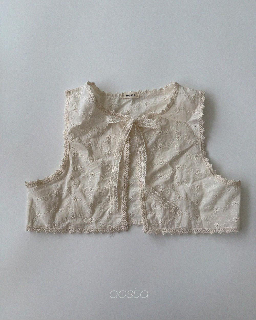 Lace Open Vest [Aosta]（2026AW） 2