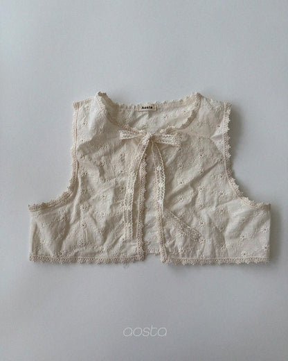 Lace Open Vest [Aosta]（2026AW） 2