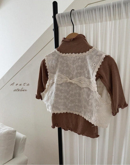 Lace Open Vest [Aosta]（2026AW） 3