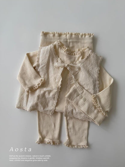 Lace Open Vest [Aosta]（2026AW） 9