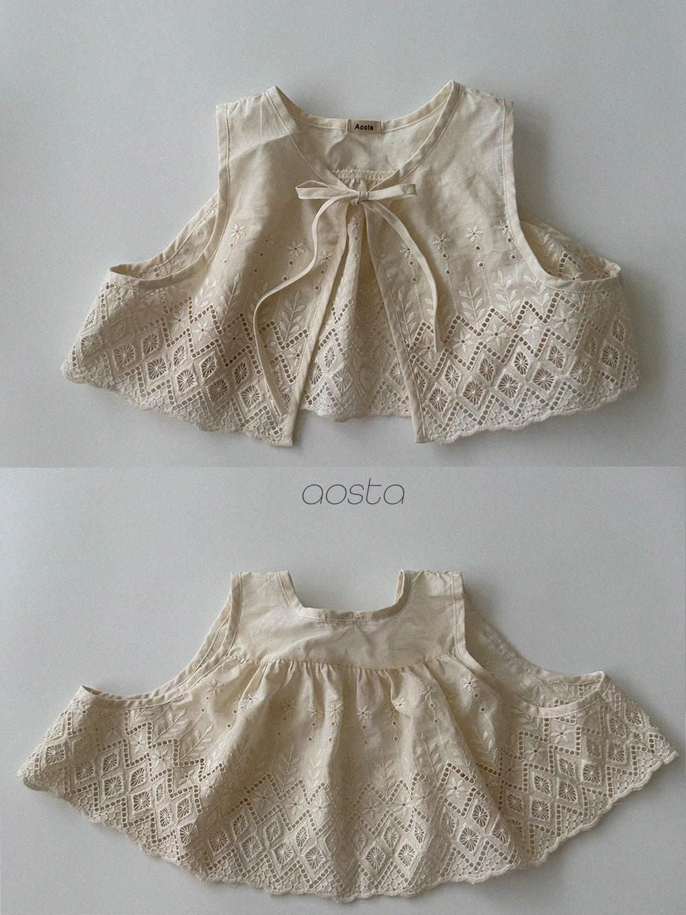 Lace Jenny Open Vest [Aosta]（2026AW） 4