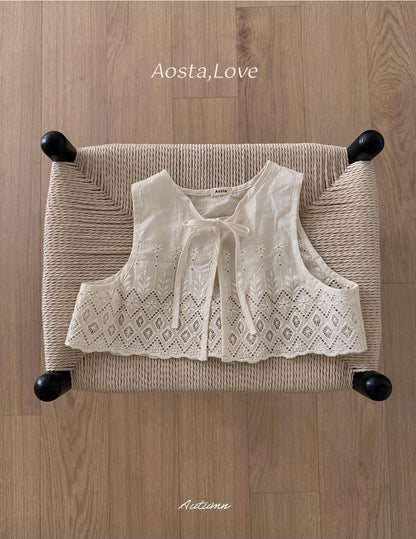 Lace Jenny Open Vest [Aosta]（2026AW） 6