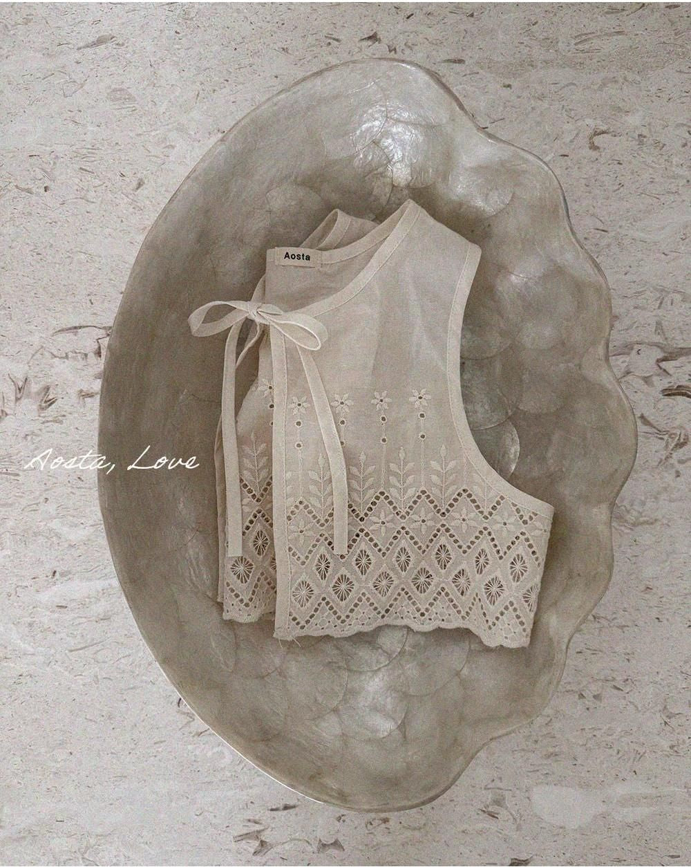 Lace Jenny Open Vest [Aosta]（2026AW） 7