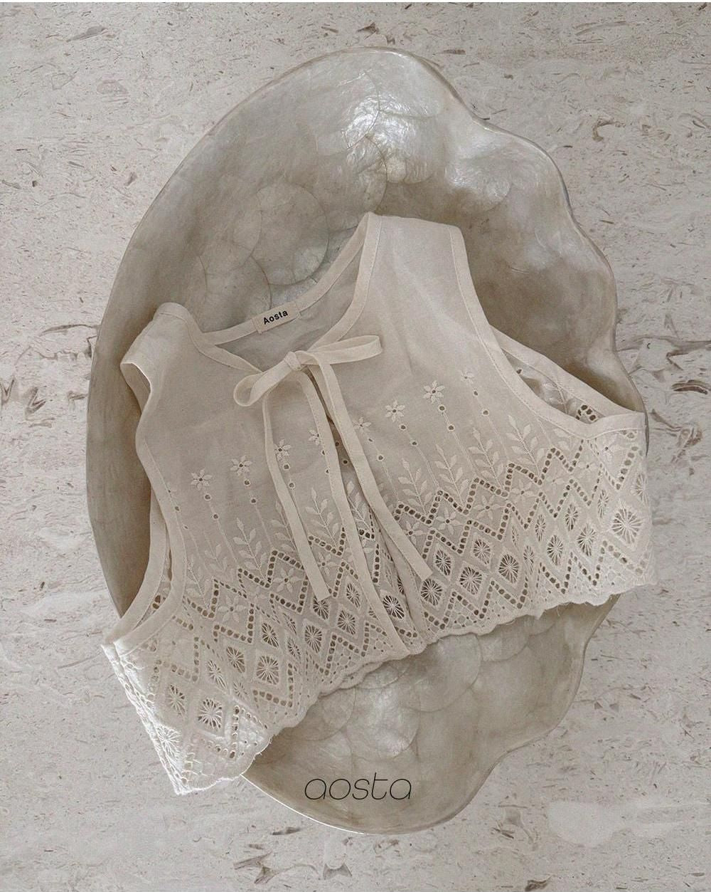 Lace Jenny Open Vest [Aosta]（2026AW） 9