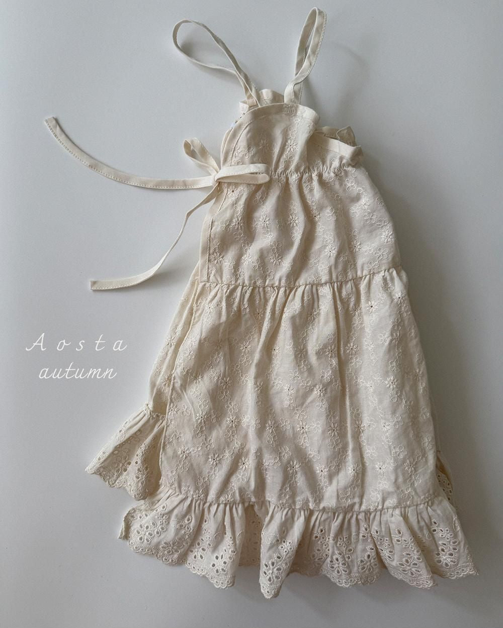 Lace Cotton Open Dress [Aosta]（2026AW） 2