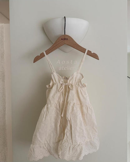 Lace Cotton Open Dress [Aosta]（2026AW） 4