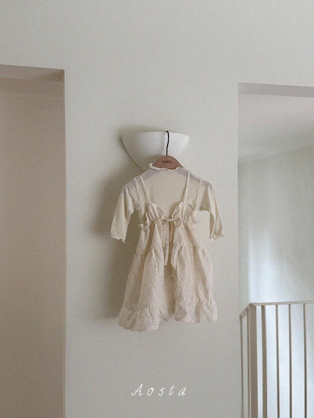 Lace Cotton Open Dress [Aosta]（2026AW） 5