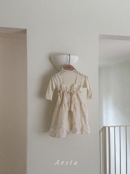 Lace Cotton Open Dress [Aosta]（2026AW） 5