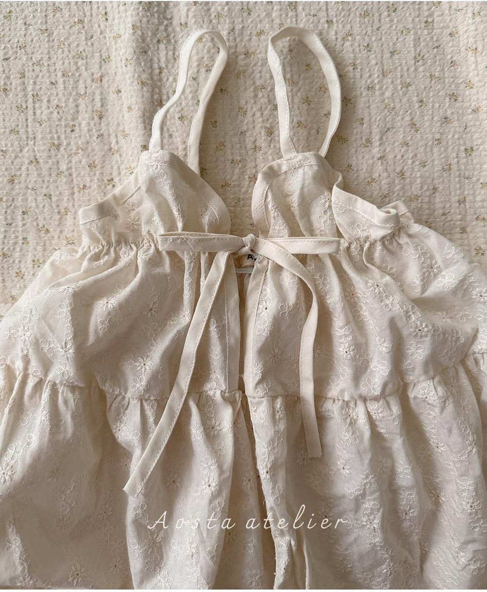Lace Cotton Open Dress [Aosta]（2026AW） 6