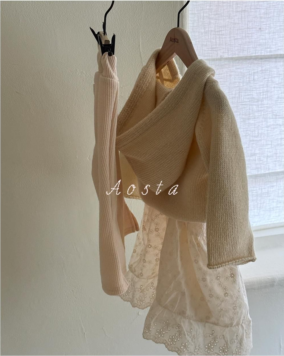 Lace Cotton Open Dress [Aosta]（2026AW） 14