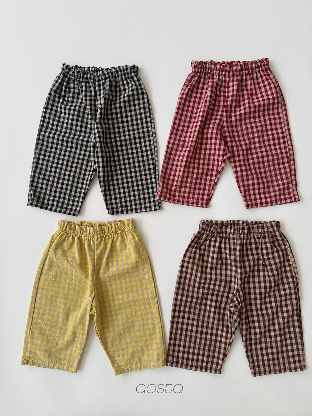 Caramel Check Pants [Aosta]（2026AW） 2