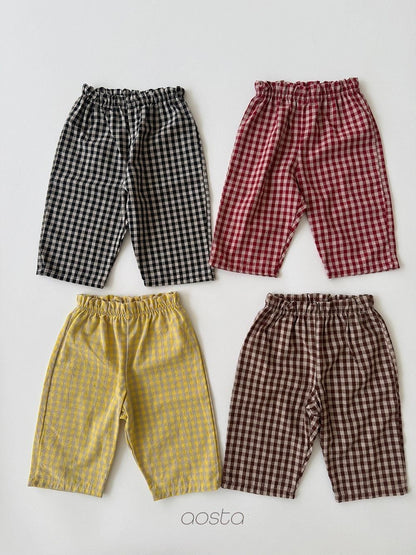 Caramel Check Pants [Aosta]（2026AW） 2
