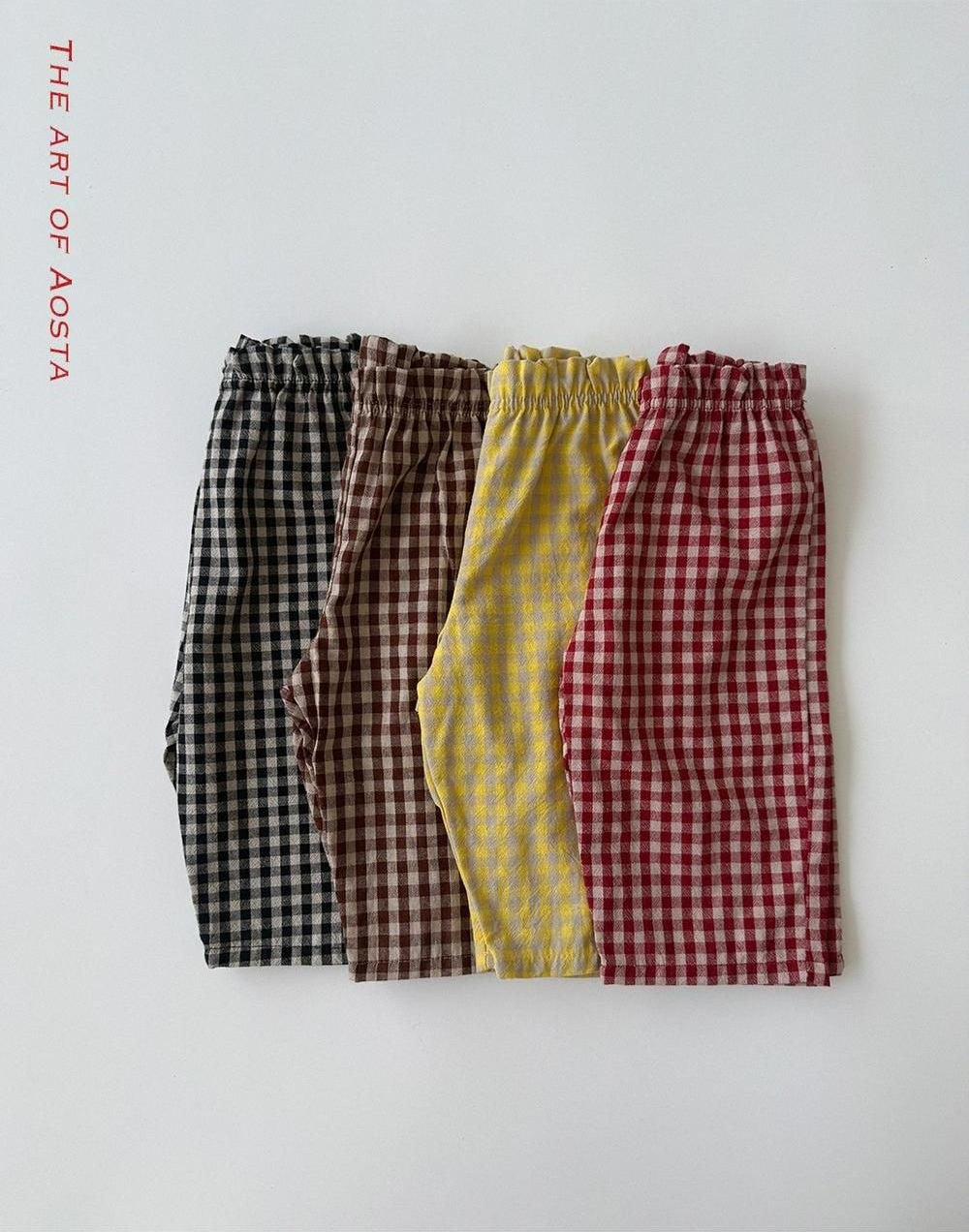 Caramel Check Pants [Aosta]（2026AW） 3