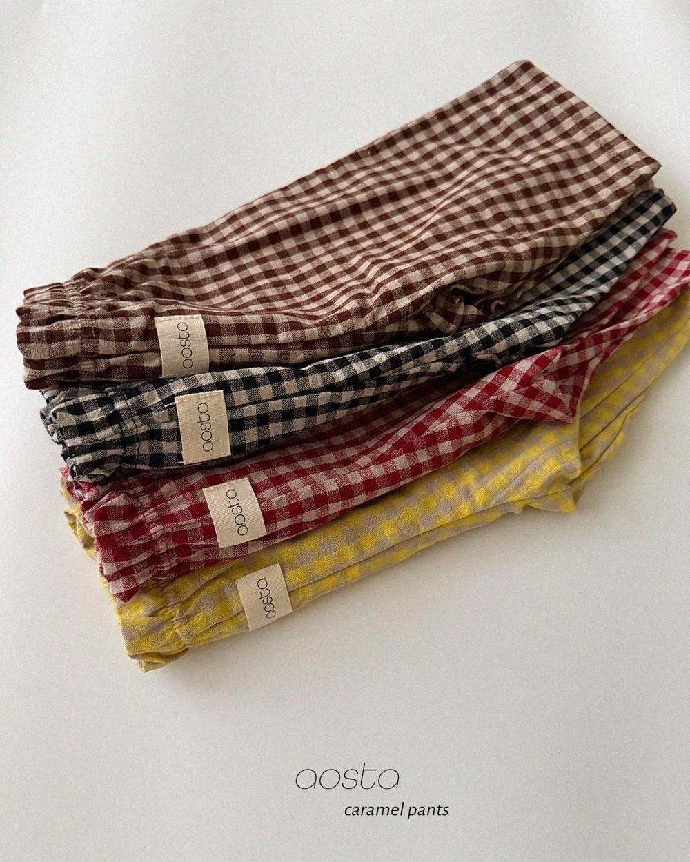 Caramel Check Pants [Aosta]（2026AW） 4
