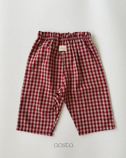 Caramel Check Pants [Aosta]（2026AW） 13