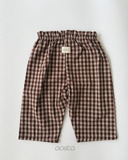 Caramel Check Pants [Aosta]（2026AW） 17