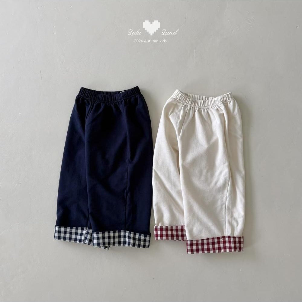 Check Color Block Pants [LALALAND]（2026AW） 4