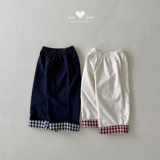Check Color Block Pants [LALALAND]（2026AW） 4